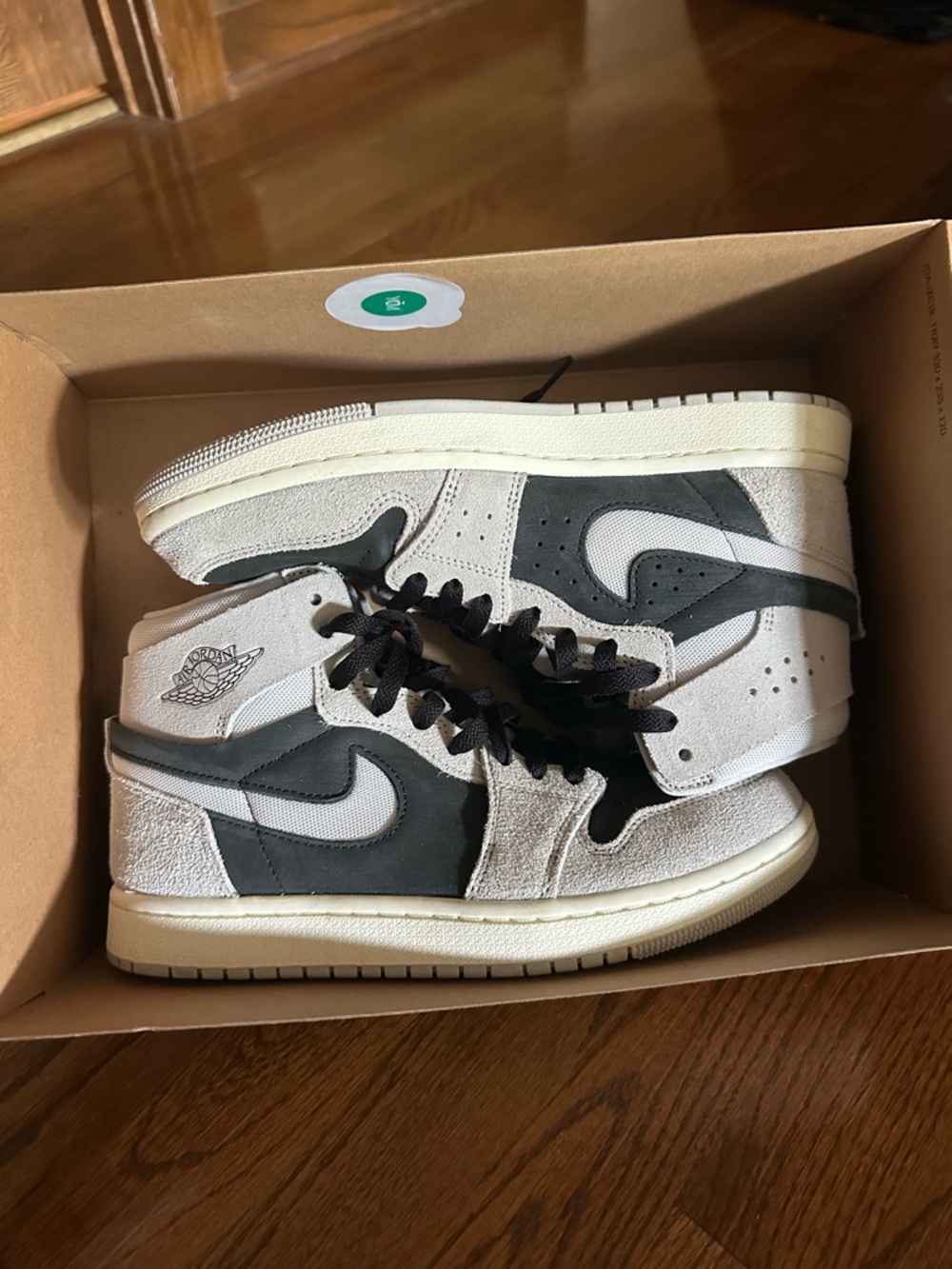 Jordan Air Jordan 1 Zoom Comfort 2 Light Iron Ore Neutral Grey Black Women's Sn.